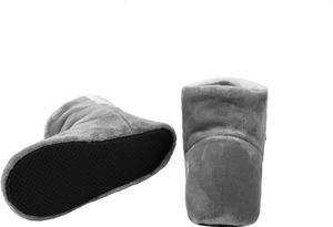 RAIKOU COSYSCHOE Hausschuhe-Pantoffel Stiefel für Damen, Herren aus Micro Flausch mit ABS und Rutschfester Sohle, Super Flauschige Anthrazit-37/40