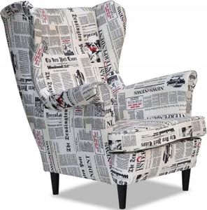 Family Meble Ohrensessel Print Relaxsessel Skandinavisch Bequemer Sessel Loungesessel Fernsehsessel Für Wohnzimmer Schlafzimmer Büro (GAZETA) Family Meble Ohrensessel Print Relaxsessel Skandinavisch Bequemer Sessel Loungesessel Fernsehsessel Für Wohnzimmer Schlafzimmer Büro (GAZETA)