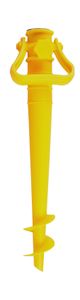Sonnenschirmhalter Bodenhülse Einschraubhülse Bodendübel Erdspieß Schirmständer, Farbe:gelb