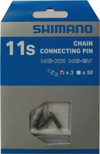 SHIMANO Y0AH98030 Kettenverbindungsstift superschmal Y-0AH98030 11-fach, grau, 3-teilig (1 Set)