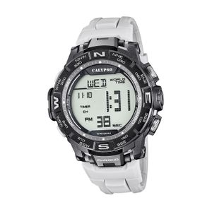 Calypso Herrenuhr Kunststoff weiß Calypso Digital Armbanduhr D2UK5816/3