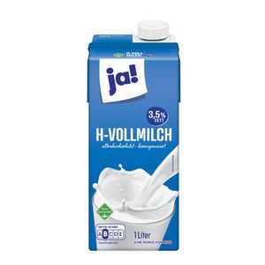 Ja! Milch Natural 3,5% Fett Kuhmilch Nahrhaft Köstlich 1000 ml 1 Stück Milch