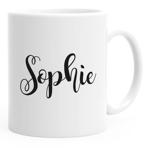 personalisierte Kaffee-Tasse mit Namen Namenstasse persönliche Geschenke für Frauen Mädchen SpecialMe® weiß Keramik-Tasse