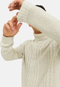 Jack&Jones JJCRAIG KNIT ROLL NECK AW23 White Melange L