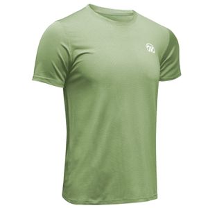 Herren Kurzarm T-Shirt Mesh Funktionsshirt Atmungsaktiv Kurzarmshirt Sports Golf Shirt Tennis Trainingsshirt für Männer Weinrot M