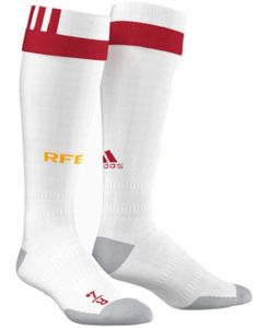Adidas Spanien Stutzen EM 2016 Fußballsocken Socken Kniestrümpfe weiß/rot/grau, Größe:34/36
