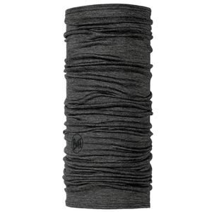 Buff LW Merino Wool Solid& Multi stripes Neckwear Solid Grey Lauftuch