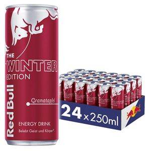 24 Dosen Redbull Granatapfel Winter Edition 2021 Red Bull inkl. 6,00 € Pfand
