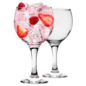 2x Clear 645ml Gin & Tonic Gläses - Große Copa -Ballon -Cocktailgläser im spanischen Stil für Gin und Tonic - von Eisbahngetränk