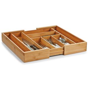 Zeller Besteckkasten, ausziehbar, Bamboo 35-58x43x6,5