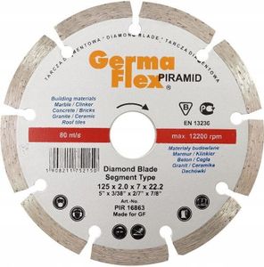 Segmentový diamantový kotúč, na betón, na mokré rezanie, 230 mm/22,2 mm