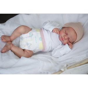 48 cm Neugeborenes Reborn Baby Puppe Pascale Schlafendes Baby Lebensechtes Echtes Baby Soft Touch