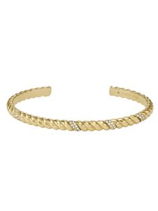 Fossil JF04169710 Damen Armreif Edelstahl Gold Weiß