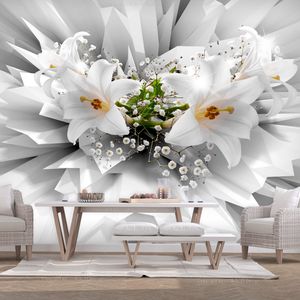 Artgeist Selbstklebende Fototapete - Floral Explosion 392 x 280 cm Full-HD Druck Selbstklebende Fototapete