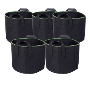 Schramm® 5 Stück Pflanzsäcke aus Filz 30 Liter Pflanzsack  Ø 36,5 cm Garten Sack Vlies zum Bepflanzen Pflanzgefäß