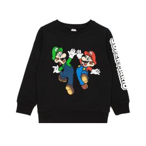 Super Mario - Sweatshirt für Jungen NS6174 (140) (Schwarz)