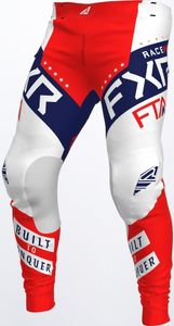 FXR Podium Gladiator Motocross Hose (White/Blue/Red,28)