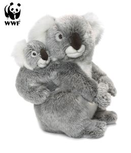 WWF plyšová hračka koala matka s mládětem (28cm) realistická plyšová hračka medvídek koala
