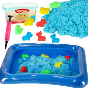 Kinetický piesok vo vedierku 1 kg formy modré