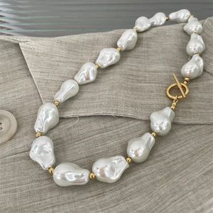 Vintage barocke Perlenkette für Frauen großzügige Contracted Choker Halskette Hochzeit Schmuck