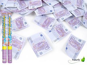 1 Stück Konfettikanone 60cm, Farbe/Motive:500 EUR Geldscheine
