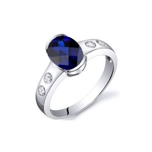 Blaue Saphir-Ring 1,75 cts und 925-Sterling-Silber  7 - APT 5005 P Blue Pearls