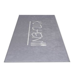 Jungengel Küchenläufer Kitchen Schlicht Design Teppich Läufer Küche Grau Matte Carpet : 60x150 cm