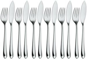 WMF Fischbesteck 12-teilig Jette Fischgabel Fischmesser Cromargan protect Edelstahl rostfrei extrem kratzbeständig poliert