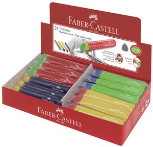 FABER-CASTELL Kunststoff-Radierer TRI farbig sortiert