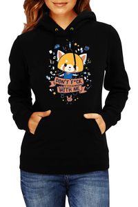 Aggretsuko Damska bluza z kapturem Sweatshirt Comics Manga Japan Anime Animation Gift, Lady  M / Czarny