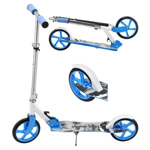 ArtSport Scooter Cityroller Skaterboy - Big Wheel & klappbar - Kinder Roller Blau