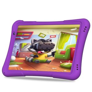 PRITOM 10 Zoll Kinder-Tablet Android 12, 4GB(2+2)+32 GB, Quad-Core, 6000 mAh, WiFi 6, Dual-Kamera, Bluetooth, Kleinkind-Tablet, LILA