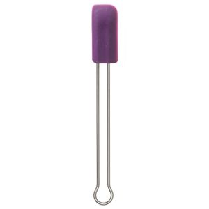 Kochblume Teigschaber Silikonschaber klein mit Edelstahlbügelgriff 20cm lila