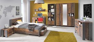 Jugendzimmer CLIF Komplettset 8-tlg. Optik: Old Wood Vintage von Forte