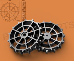 Antriebsräder 2er Set Offroad Profil für Ferrex R800 Easy R800 Easy+ Mähroboter