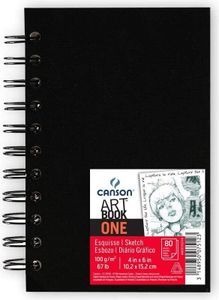 CANSON Skizzenbuch ARTBOOK ONE DIN A6 80 Blatt schwarz