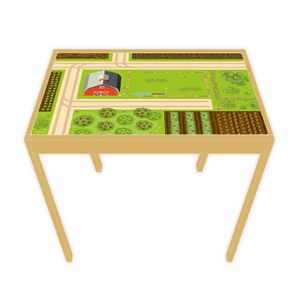 nikima - Spielfolie/ Möbelfolie für IKEA LÄTT Spieltisch Bauernhof Aufkleber Sticker Kinderzimmer (Möbel nicht inklusive