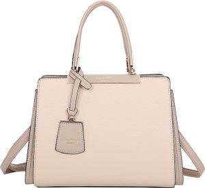 Gallantry, Schicke Handtasche mit Verschluss & Riemen, Gelbgrau