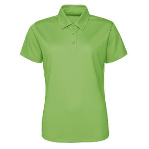 Just Cool Damen Polo-Shirt Poloshirt Pique T-Shirt Baumwolle Lady-Fit, Größe:L, Farbe:Lime Green
