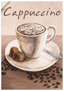 ARTland Wandbild, selbstklebend Cappuccino - Kaffee Größe: 50x70 cm