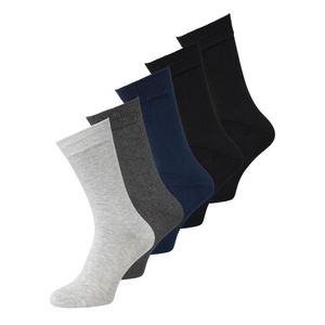 Pánske bambusové ponožky JACK&JONES 5 Pack - JACBASIC, One Size Grey/Blue/Black 40-46