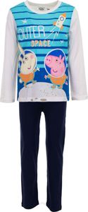 Peppa Pig Schlafanzug aus Baumwolle Komfortabler Nachtanzug Homewear Pyjama für Kinder Hellblau 6 Jahre