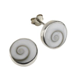 Zeeme Pearls Ohrstecker 925/- Sterling Silber 1,5cm weiß Muschel weiß 342220049