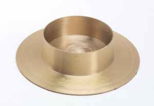 Kerzenhalter Messing Gold Matt für Ø 70 mm Kerzen, Taufkerzen, Hochzeitkerzen, Anlasskerzen