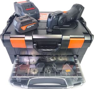 Fein  AMM 700 MAX AS Akku Multifunktionswerkzeug 18 V Starlock Max Black Edition + Akku 4,0 Ah + Ladegerät + 33 tlg. Zubehör + L-Boxx