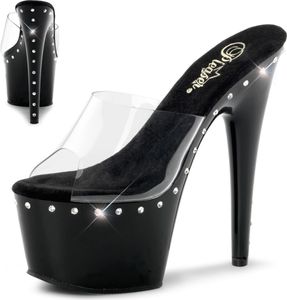 ADORE-701LS Damen Slipper von Pleaser, Transparent EU 40, US 10