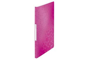 LEITZ Sichtbuch WOW A4 PP mit 20 Hüllen pink metallic