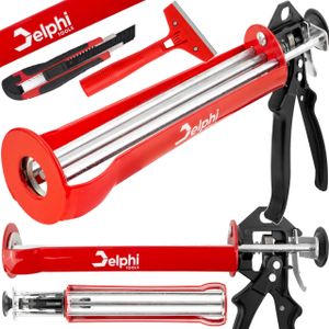 DELPHI Mechanická pištoľ na kazety 330 ml na akrylové silikónové lepidlo na kĺby Stlačte Profesionálna silikónová striekačka Pohodlná rukoväť silikónovej pištole