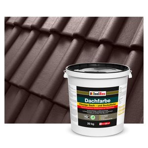 Isolbau Dachfarbe Braun 20 kg Sockelfarbe Fassadenfarbe Dachbeschichtung RAL Farbe