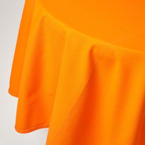 HOMESCAPES Ubrus ze 100% bavlny, kulatý, 180 cm, oranžový